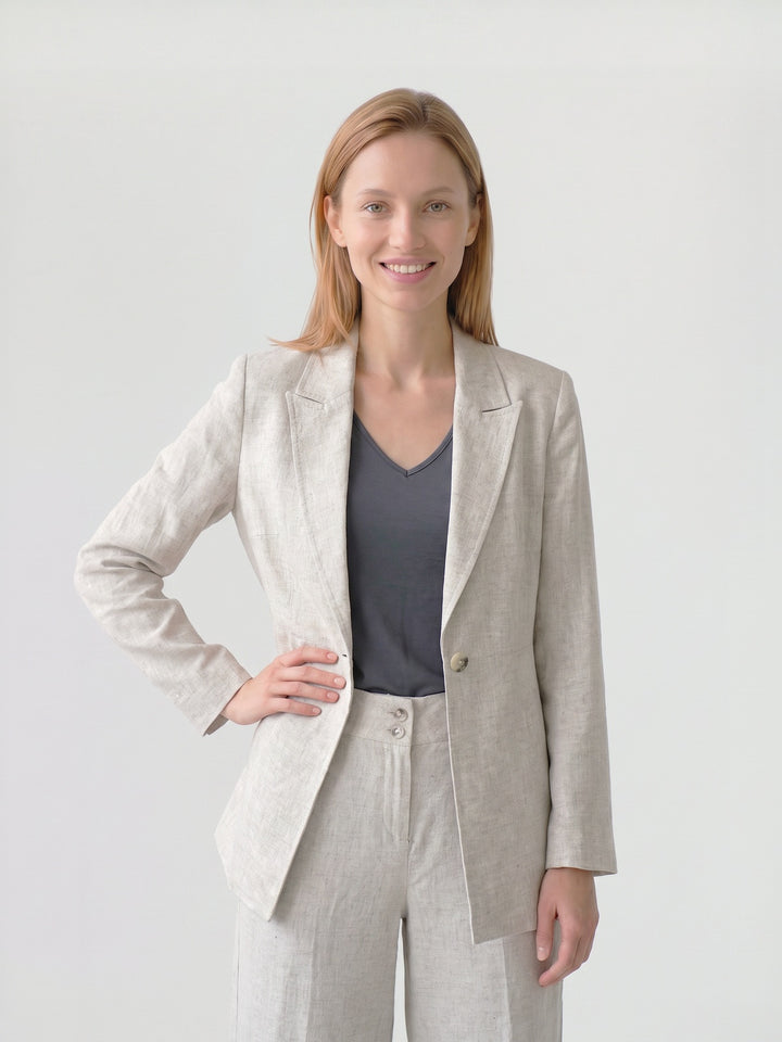 Chaqueta Mujer Francesca Sastrera Natural Ludovica
