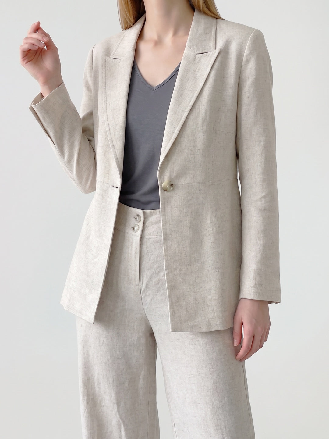 Chaqueta Mujer Francesca Sastrera Natural Ludovica