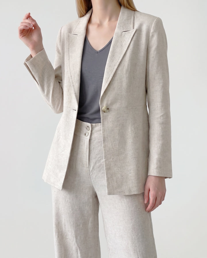 Chaqueta Mujer Francesca Sastrera Natural Ludovica