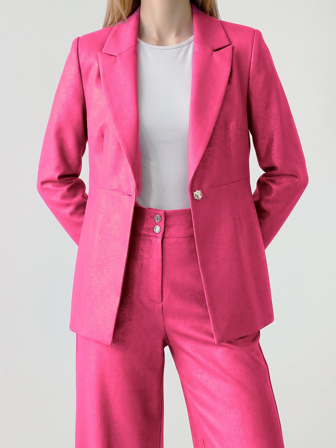 Chaqueta Mujer Chiara Sastrera Fucsia Ludovica