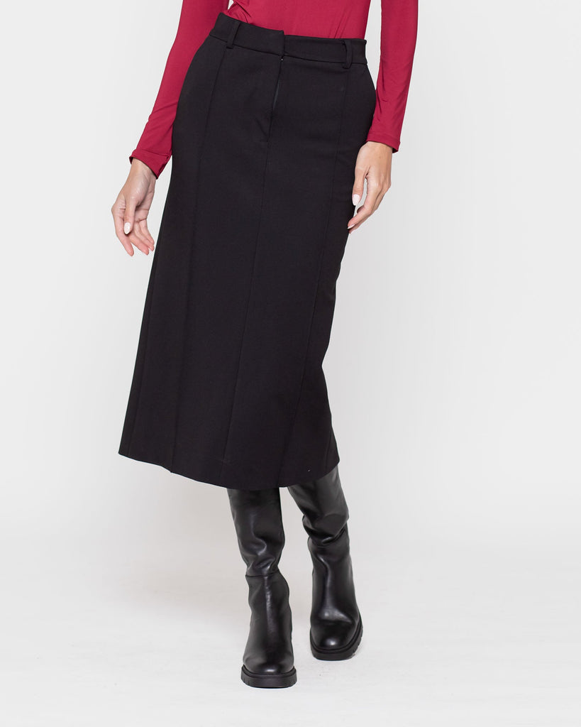 Falda Mujer Magnolia Negro Ludovica