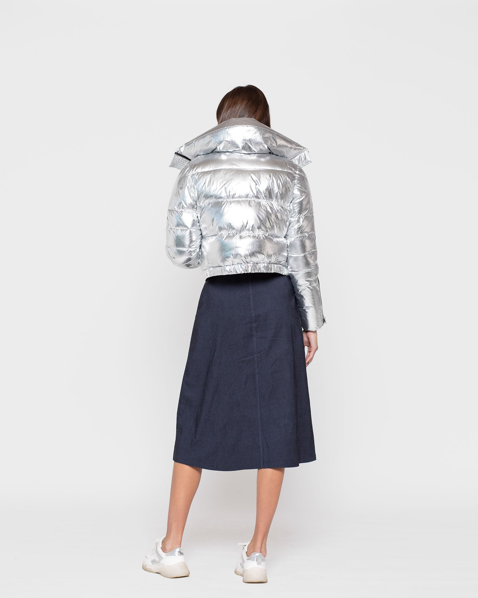Parka Mujer Fresia Plateado Ludovica – Ludovica Chile