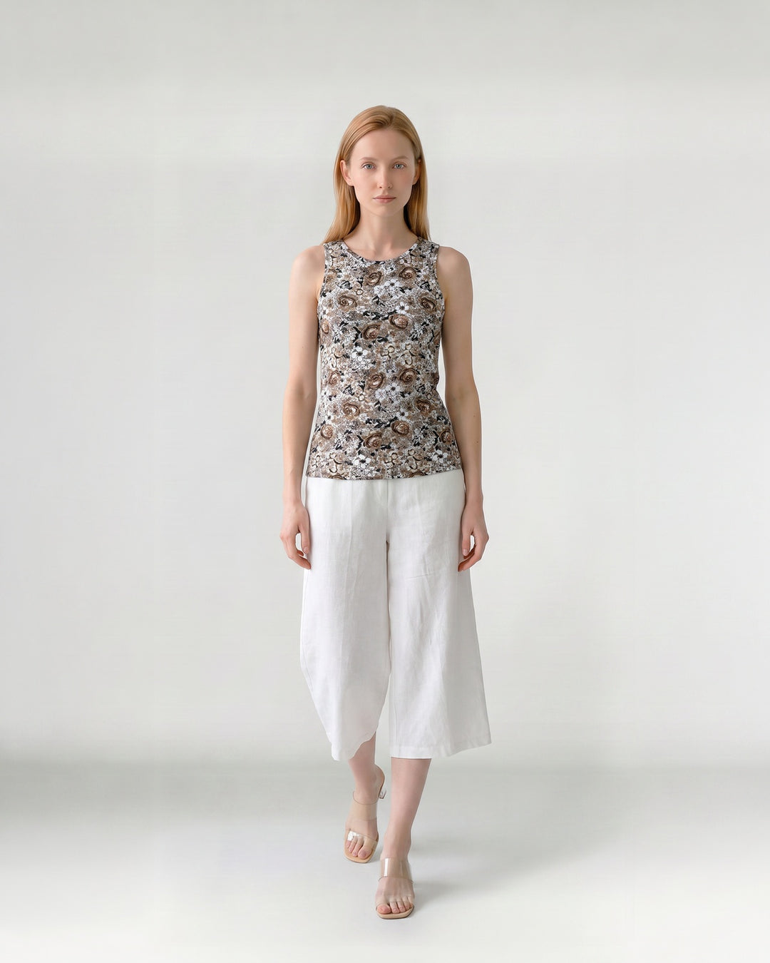 Polera Mujer Fiorella Estampada Arena Ludovica