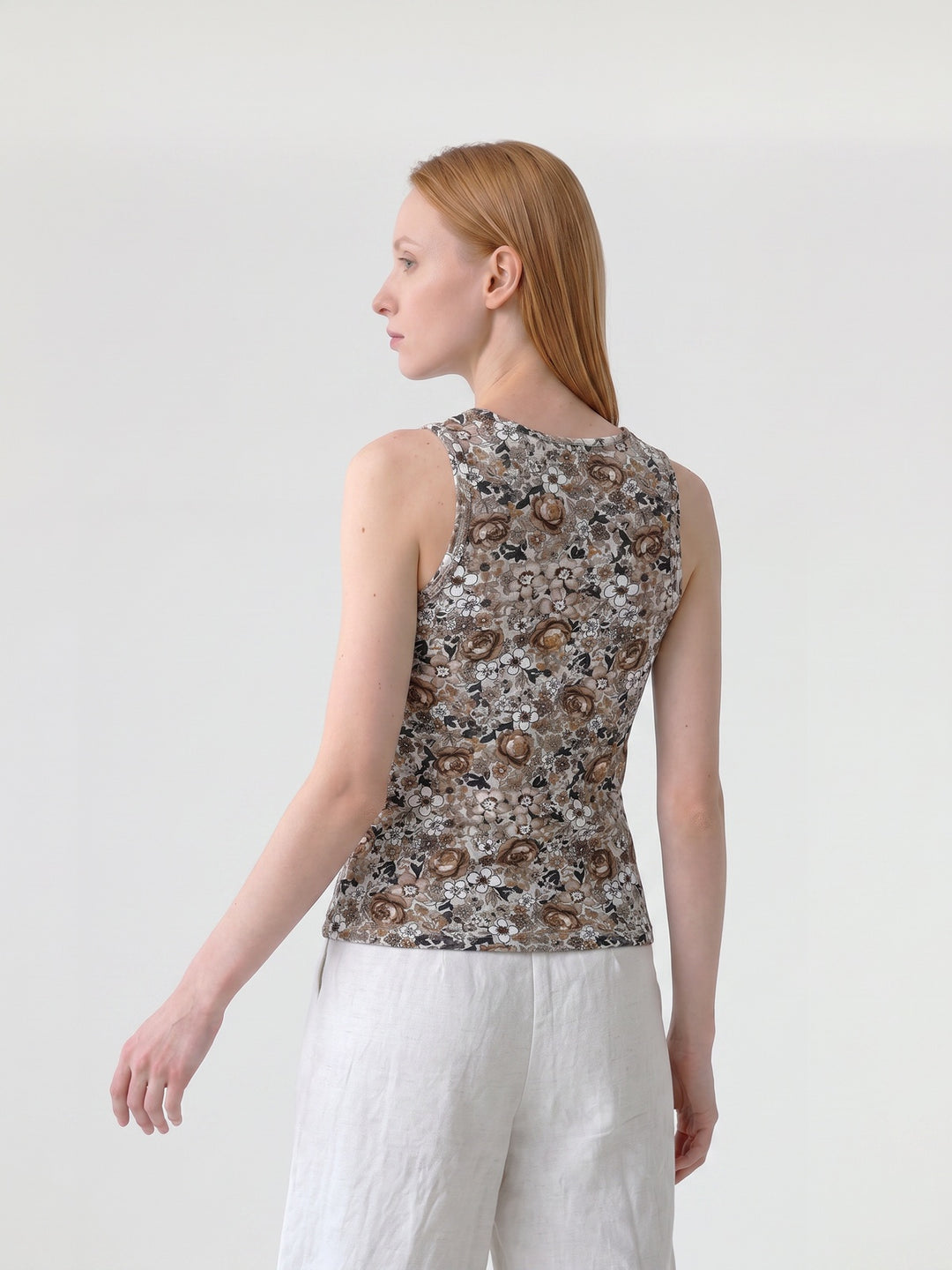Polera Mujer Fiorella Estampada Arena Ludovica