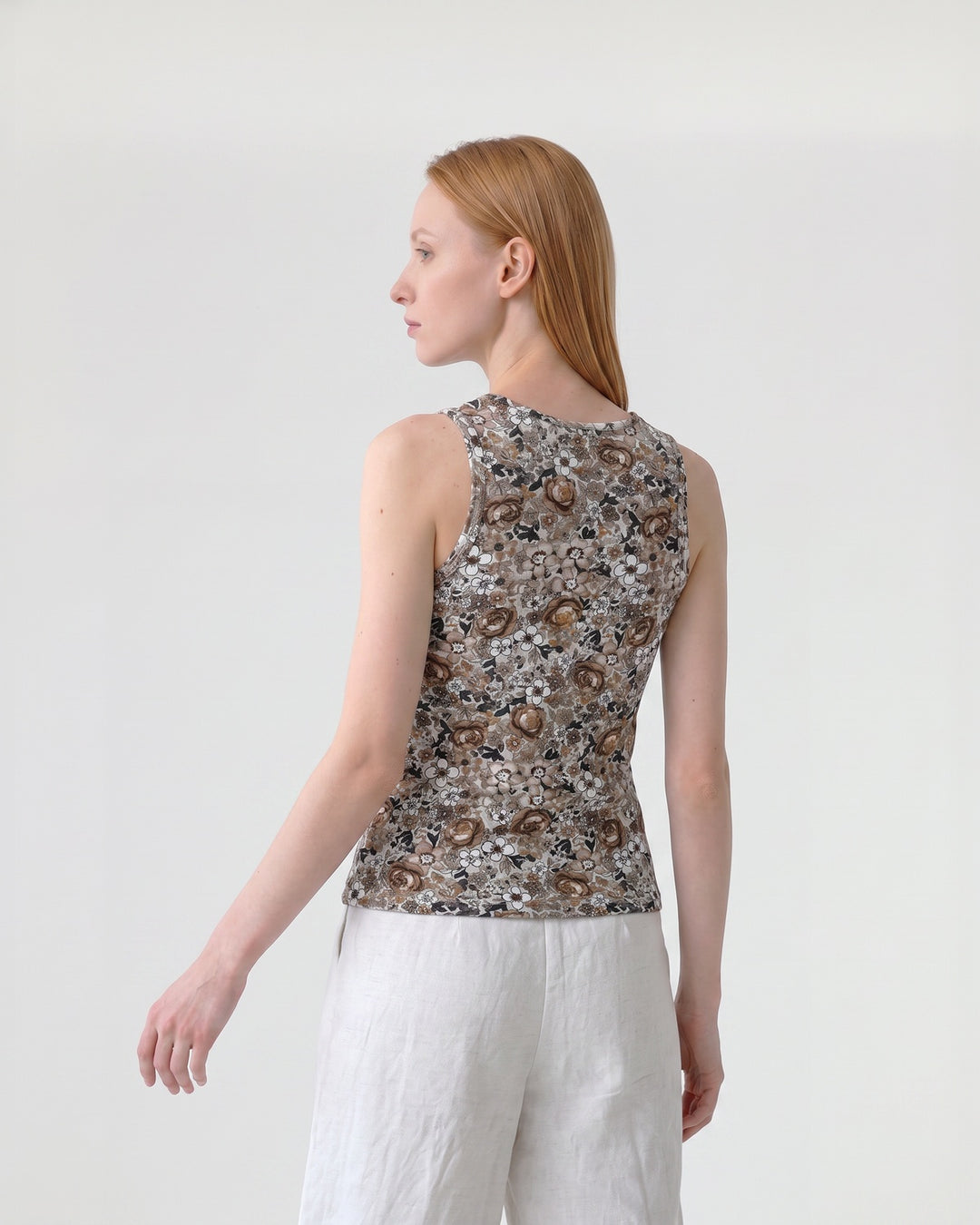 Polera Mujer Fiorella Estampada Arena Ludovica