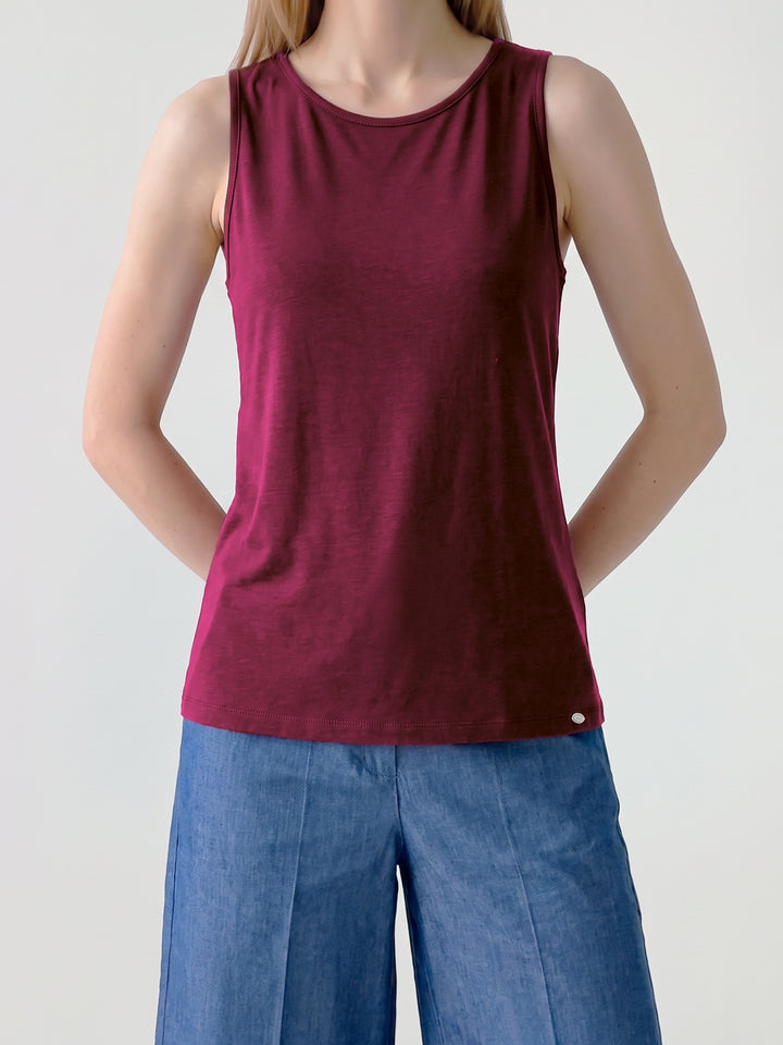 Polera Mujer Giuliana Animal Print Guinda Ludovica