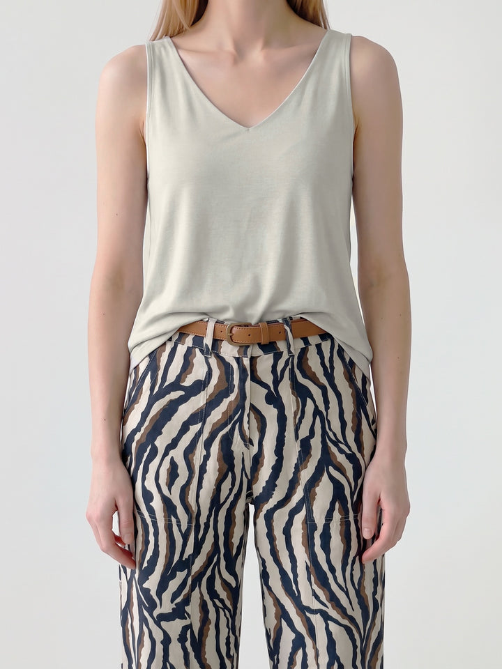 Polera Mujer Silvana Escote V Sand Ludovica