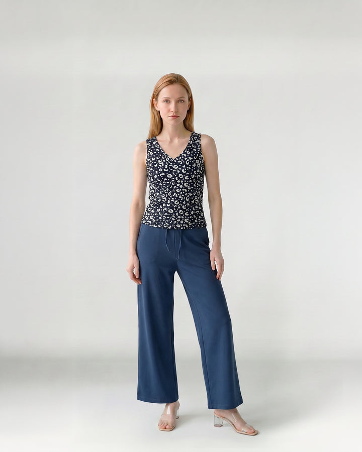 Polera Mujer Fabiana Estampada Negro Ludovica