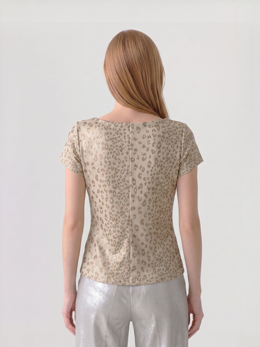 Polera Mujer Valeria con Nudo Dorado Ludovica