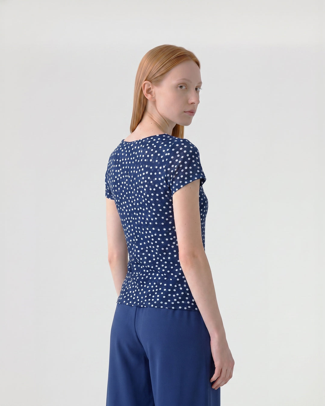 Polera Mujer Gina Cintura Ajustable Azul Ludovica