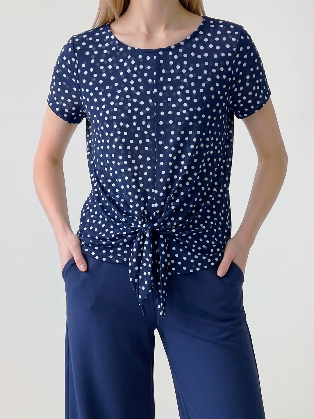 Polera Mujer Gina Cintura Ajustable Azul Ludovica