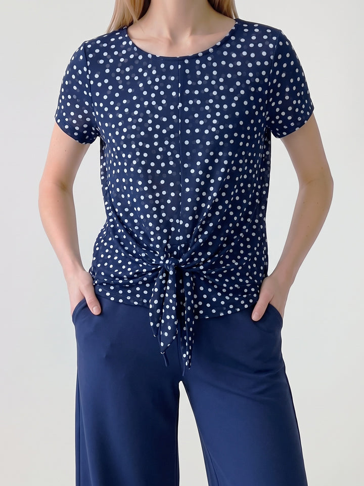 Polera Mujer Gina Cintura Ajustable Azul Ludovica