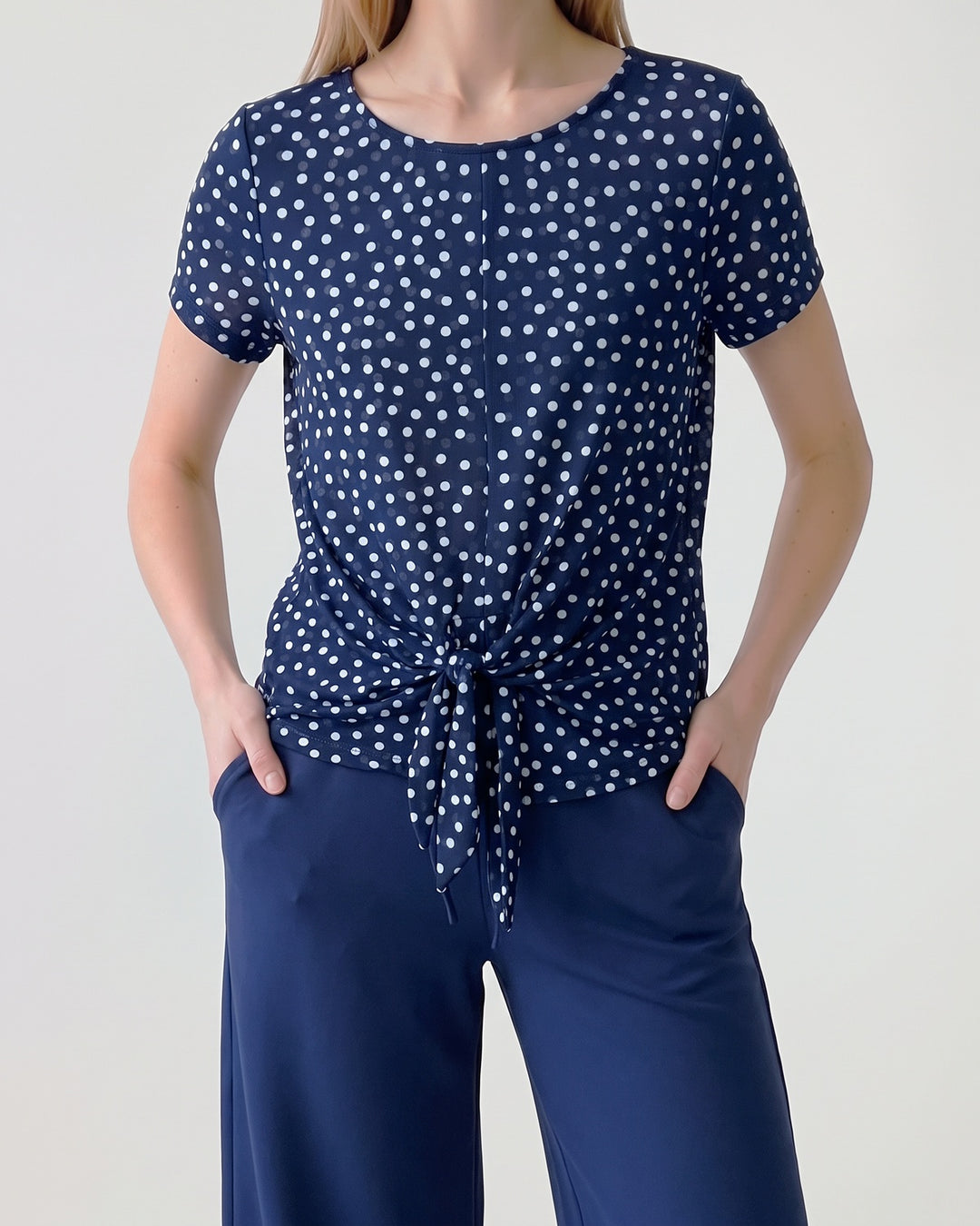 Polera Mujer Gina Cintura Ajustable Azul Ludovica