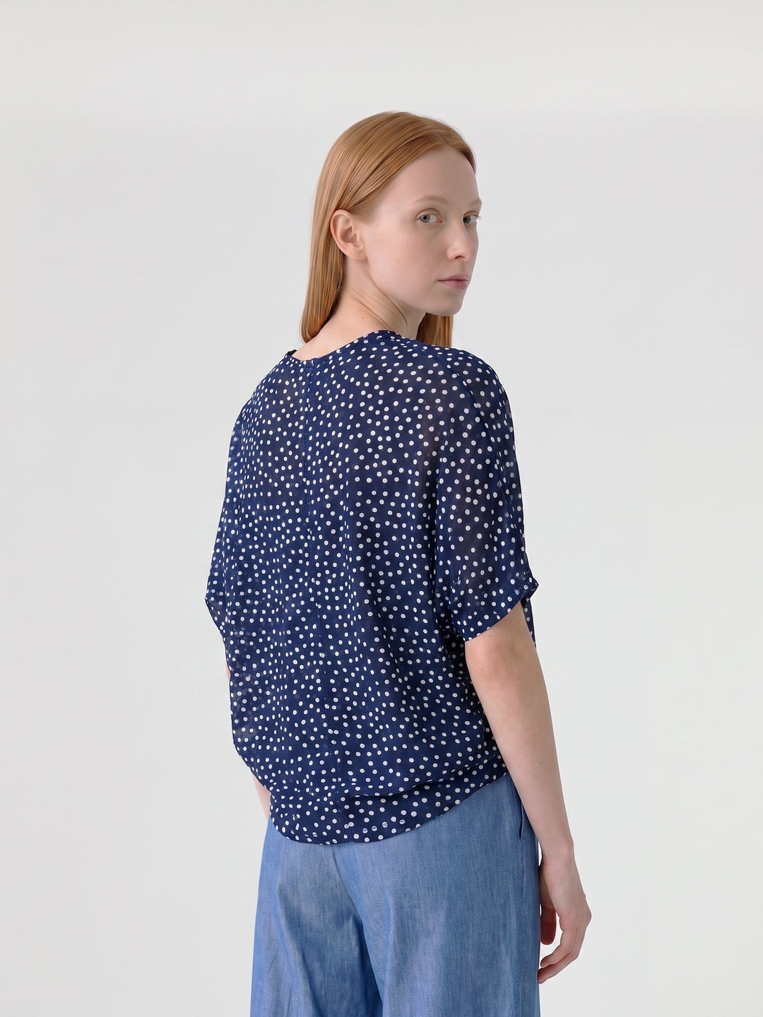 Polera Mujer Rafaela Estampada Azul Ludovica