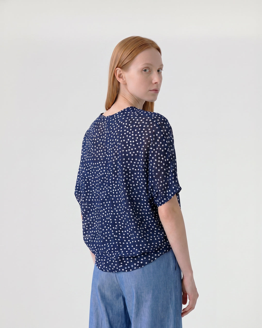 Polera Mujer Rafaela Estampada Azul Ludovica
