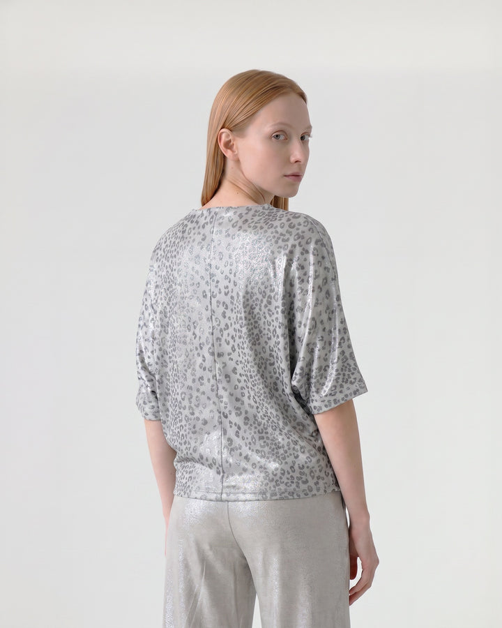 Polera Mujer Sabrina Animal Print Dorado Ludovica