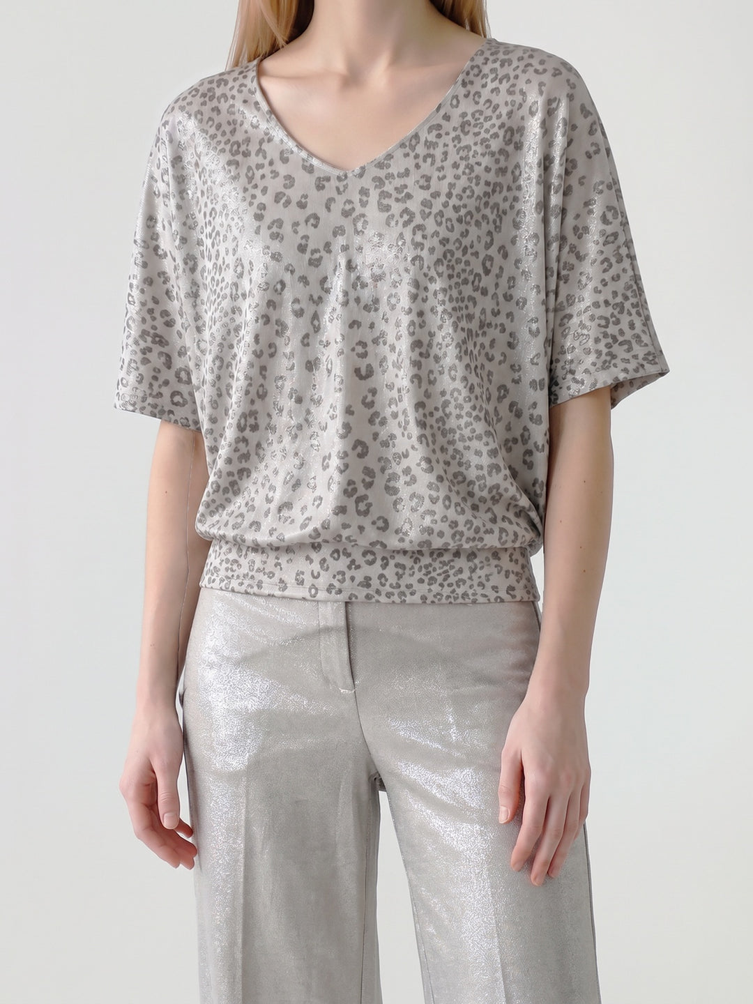 Polera Mujer Sabrina Animal Print Dorado Ludovica