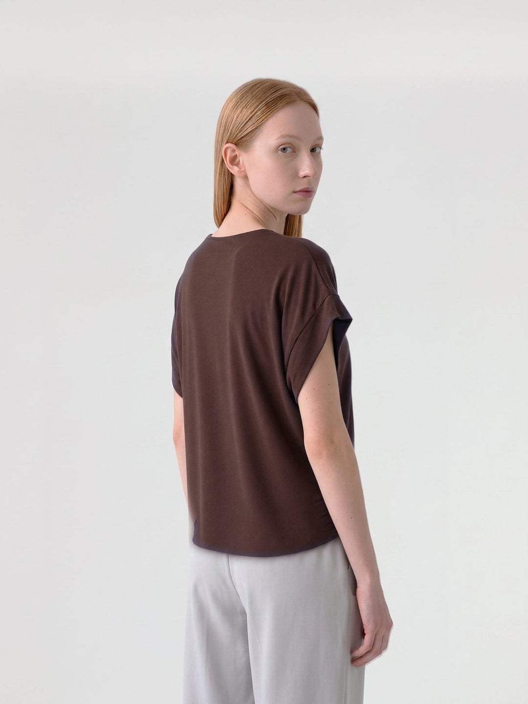 Polera Mujer Simona Floral Chocolate Ludovica