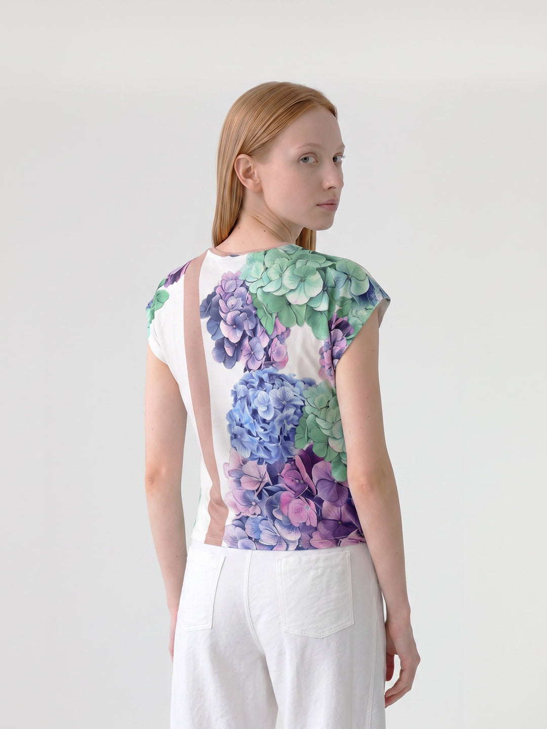Polera Mujer Graziella Floral Hortensia Ludovica
