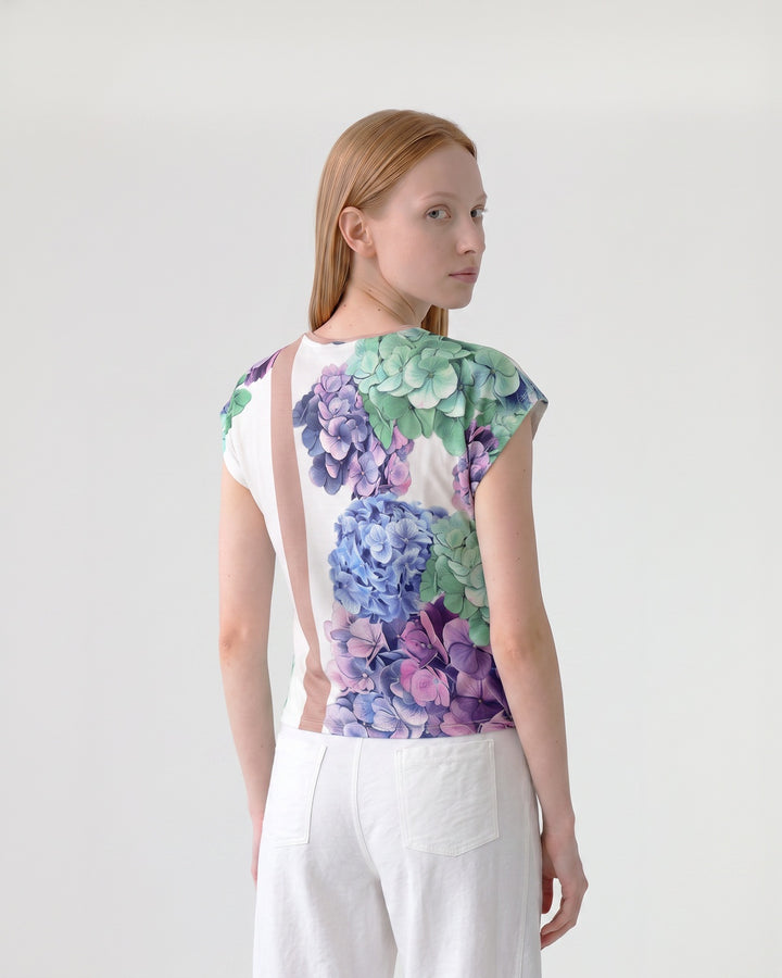 Polera Mujer Graziella Floral Hortensia Ludovica