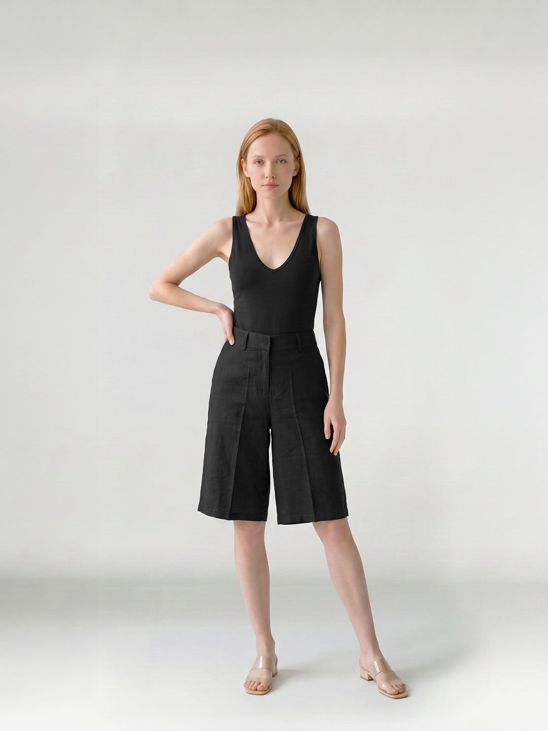 Bermuda Mujer Priscila Bermuda Negro Ludovica