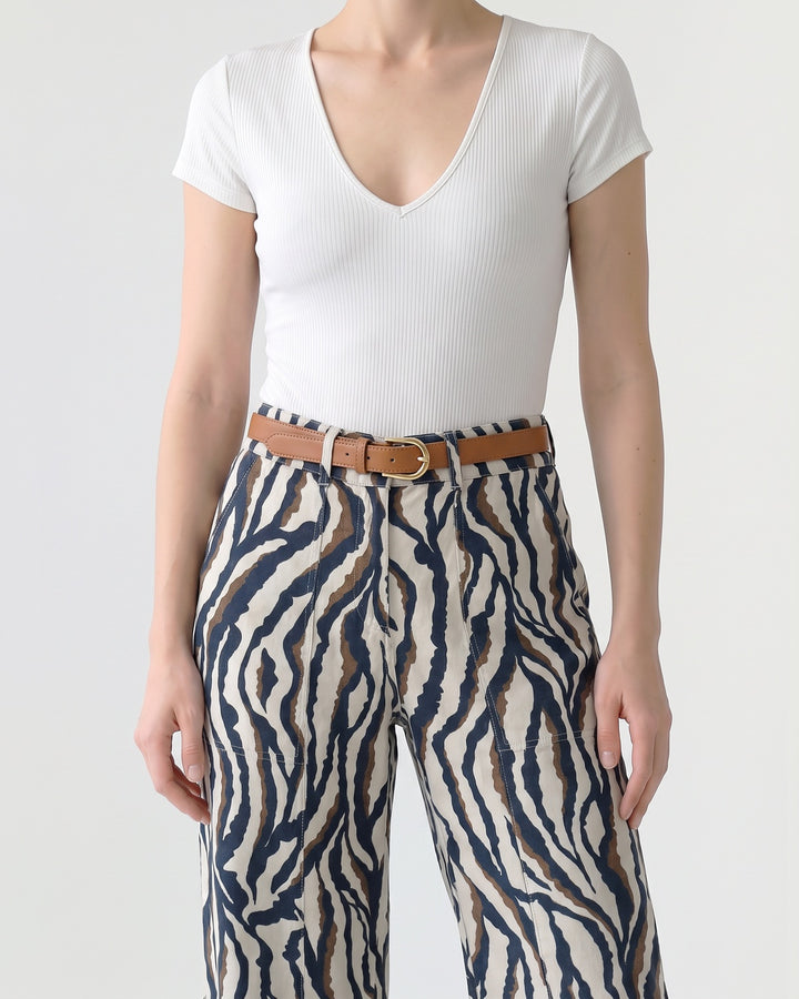 Pantalón Mujer Francisca Animal Print Chocolate Ludovica