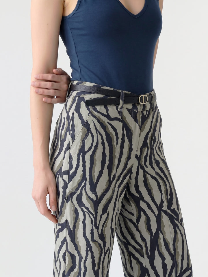 Pantalón Mujer Francisca Animal Print Verde Ludovica