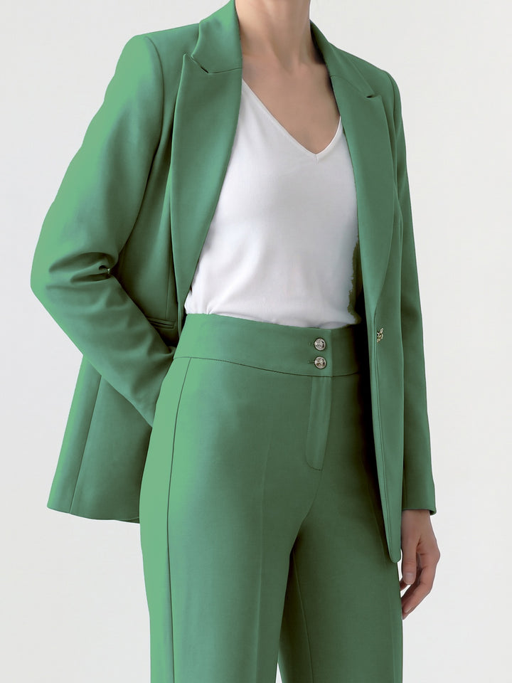 Pantalón Mujer Constanza Recto Verde Ludovica