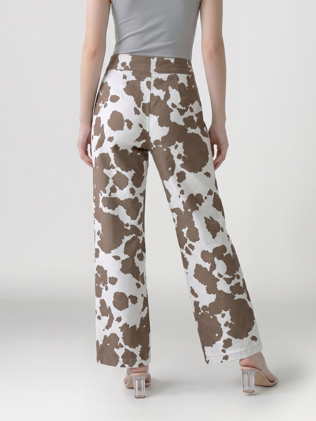 Pantalón Mujer Javiera Estampado Camel Ludovica
