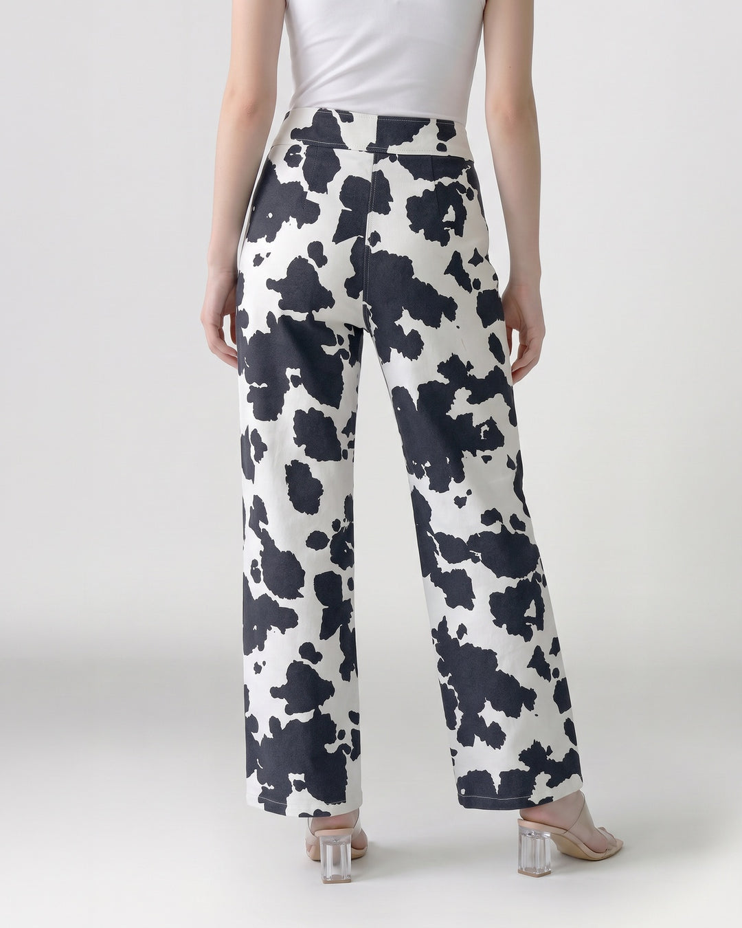 Pantalón Mujer Javiera Estampado Negro Ludovica