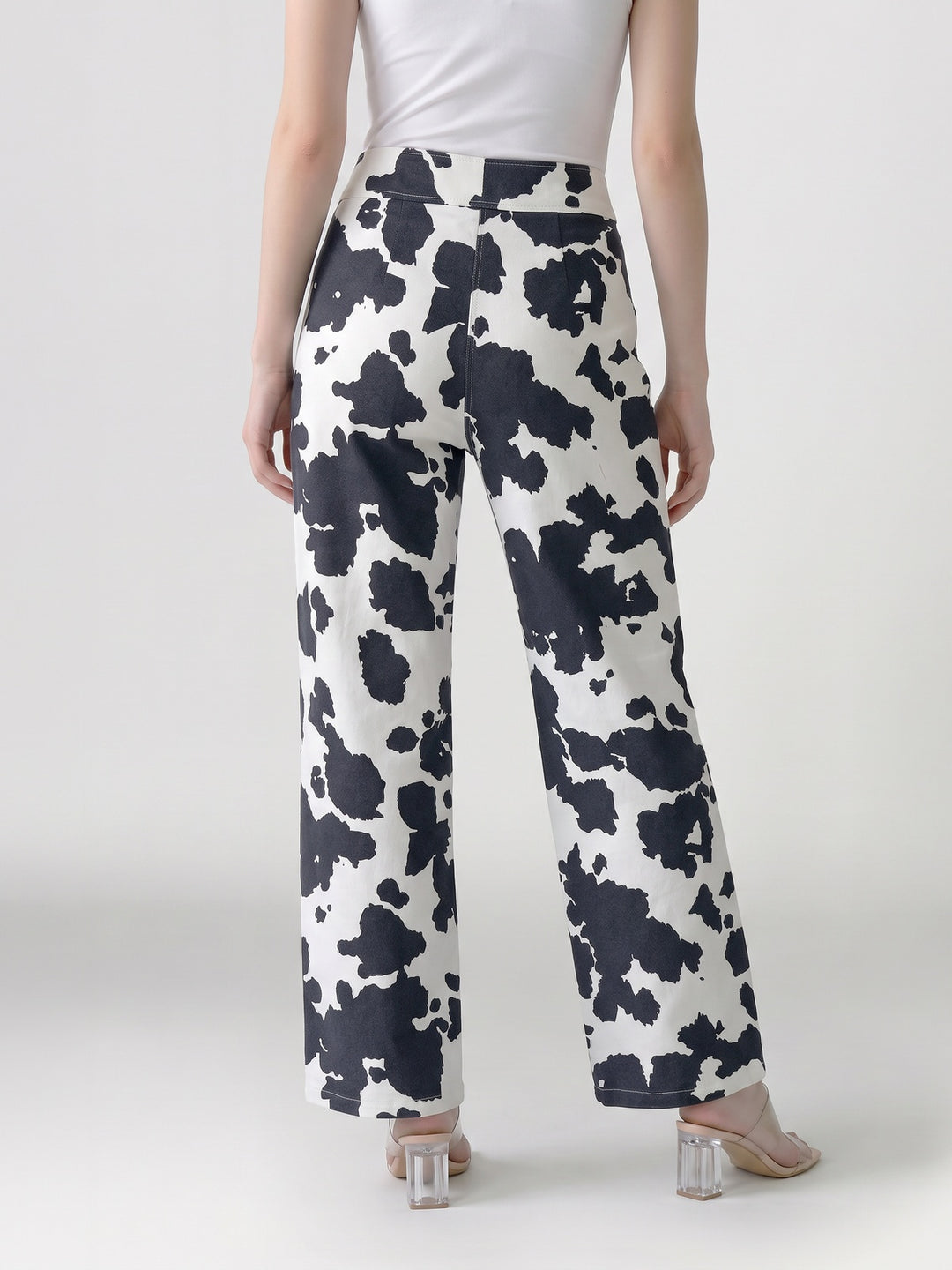 Pantalón Mujer Javiera Estampado Negro Ludovica