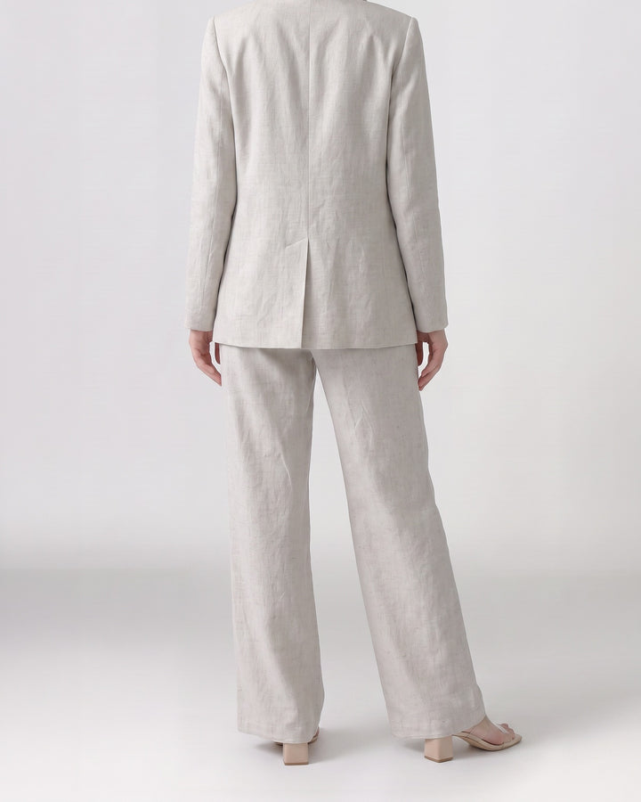 Pantalón Mujer Isidora Pierna Ancha Natural Ludovica