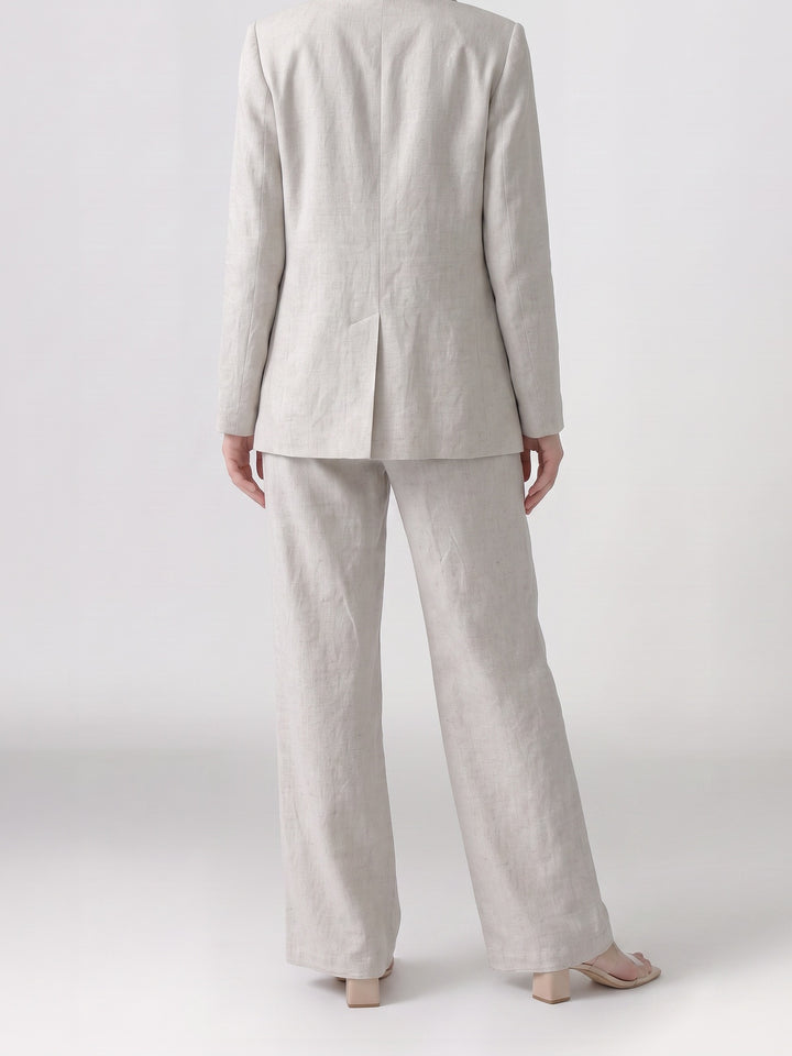 Pantalón Mujer Isidora Pierna Ancha Natural Ludovica