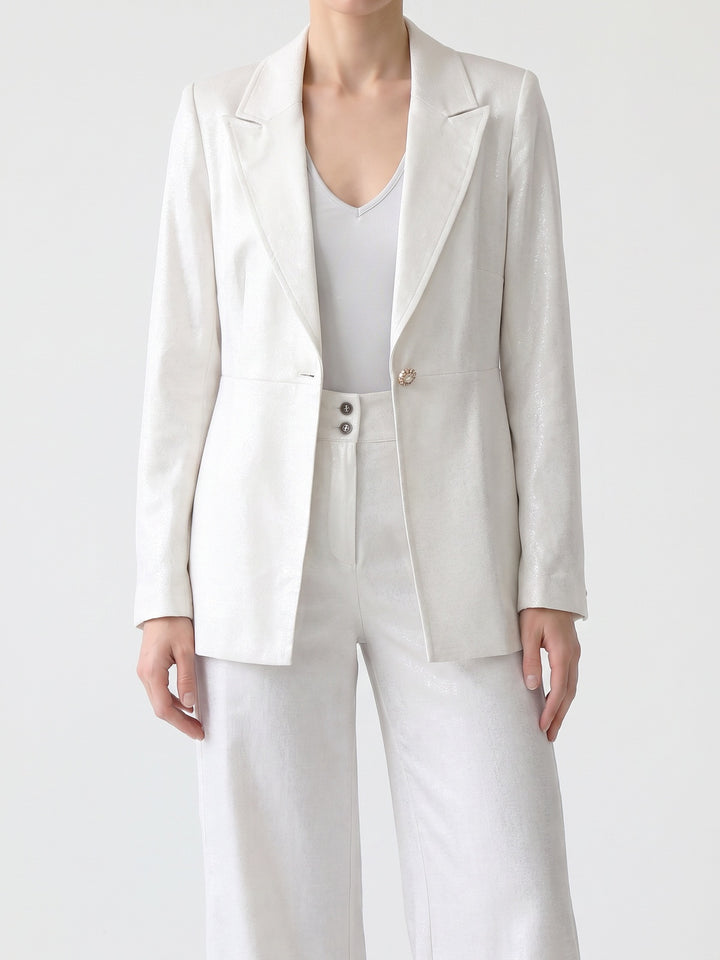Pantalón Mujer Gabriela Pierna Ancha Blanco Ludovica