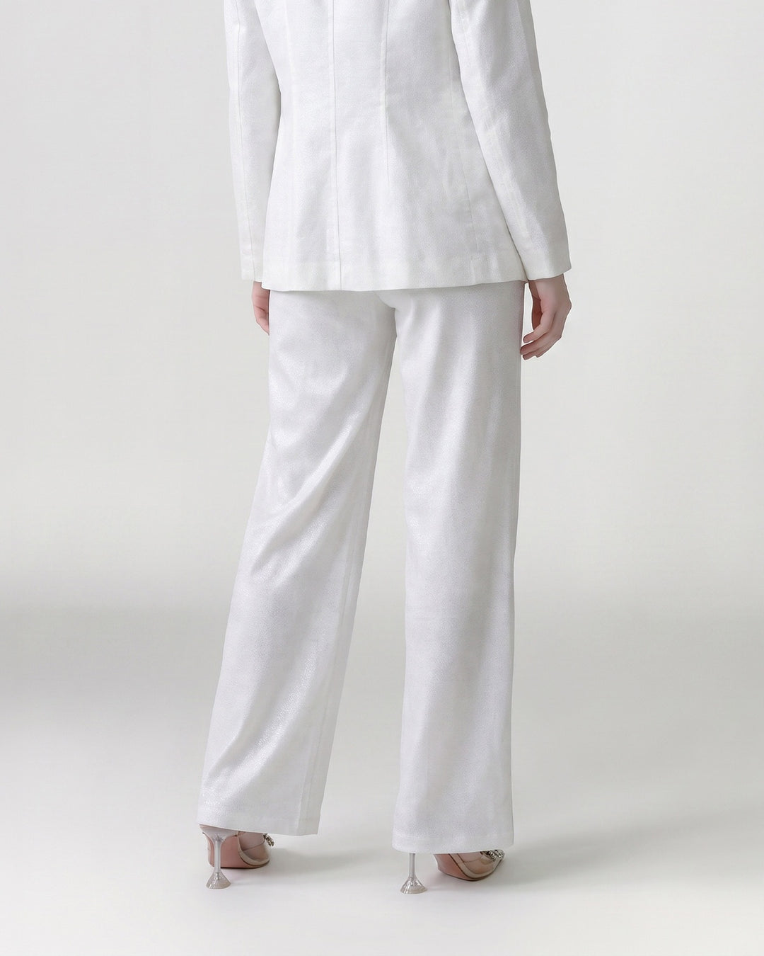Pantalón Mujer Gabriela Pierna Ancha Blanco Ludovica