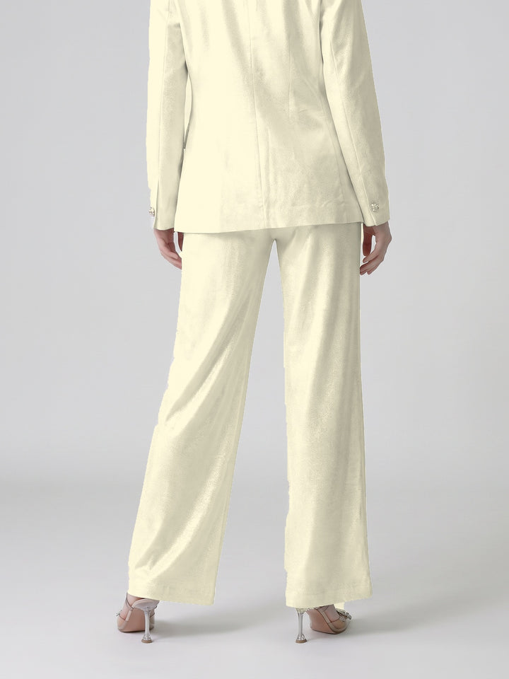 Pantalón Mujer Gabriela Pierna Ancha Crudo Ludovica