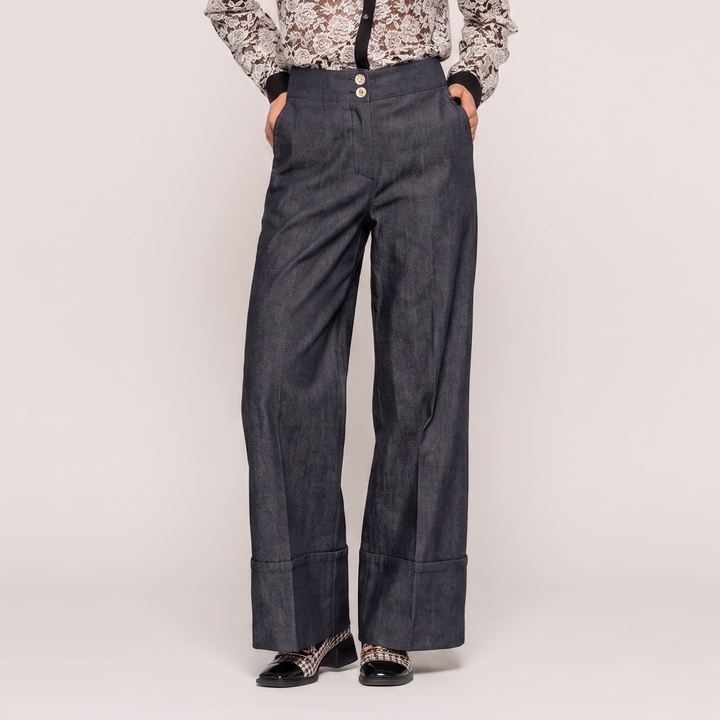 Pantalón Catalina Jeans Recto Tiro Alto Ludovica