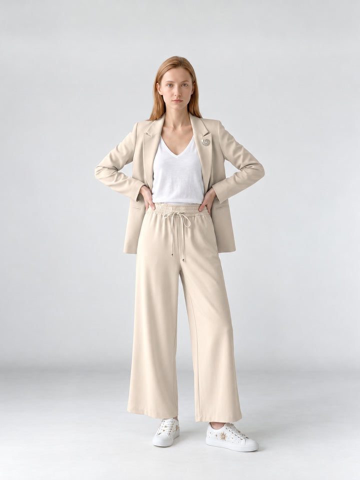 Pantalón Mujer Fernanda con Lazo Sand Ludovica