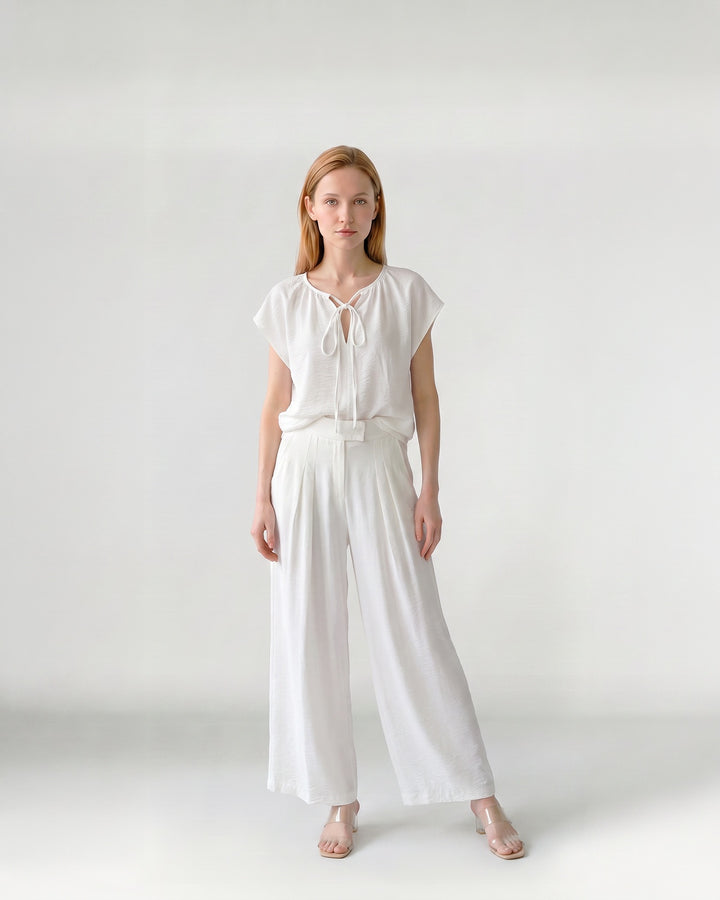 Pantalón Mujer Ignacia Palazzo Blanco Ludovica