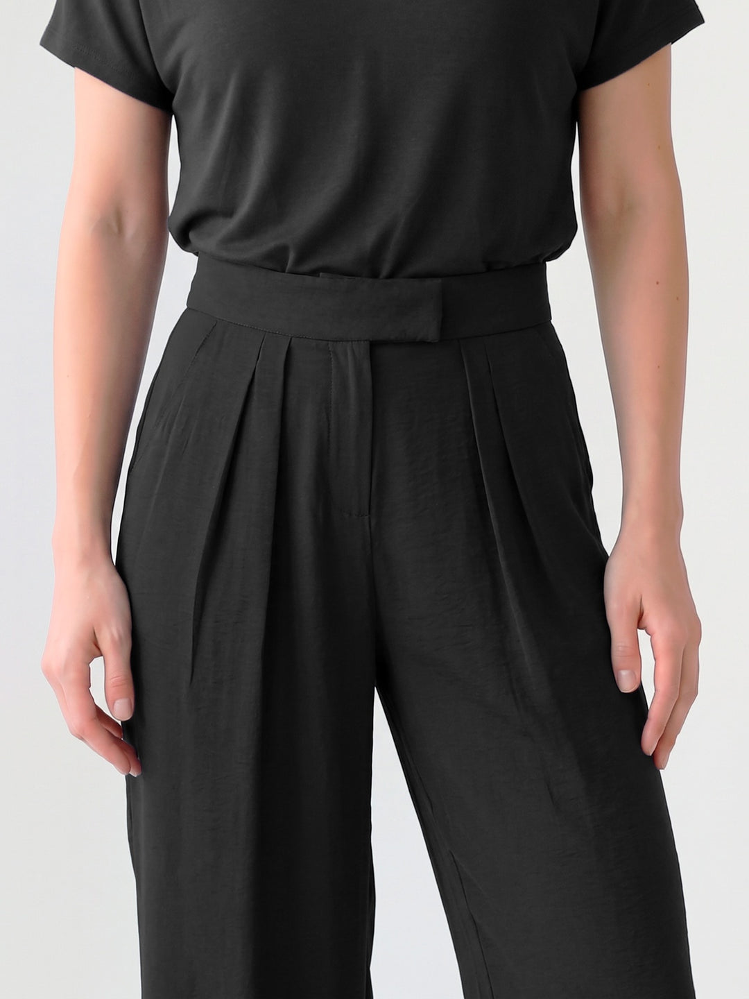 Pantalón Mujer Ignacia Palazzo Negro Ludovica