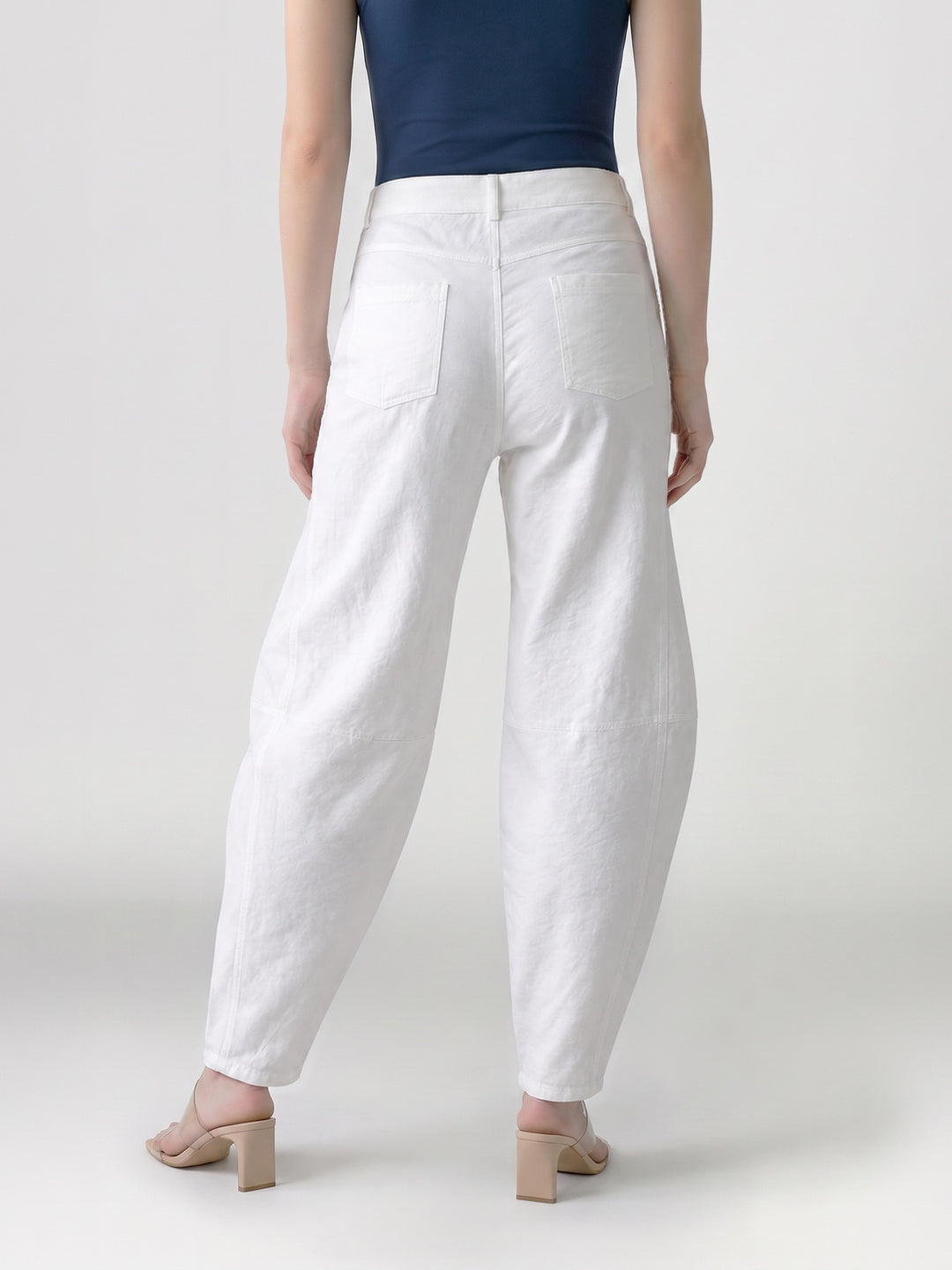 Pantalón Mujer Magdalena Pierna Ancha Blanco Ludovica