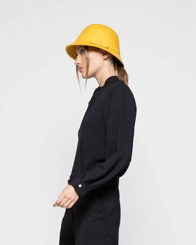 Sombrero Mujer Gardenia Amarillo Ludovica