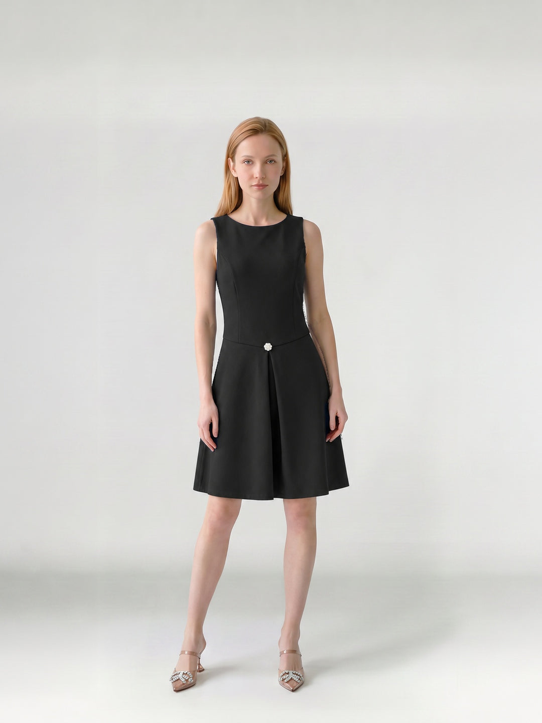 Vestido Mujer Josefina con Tabla Negro Ludovica