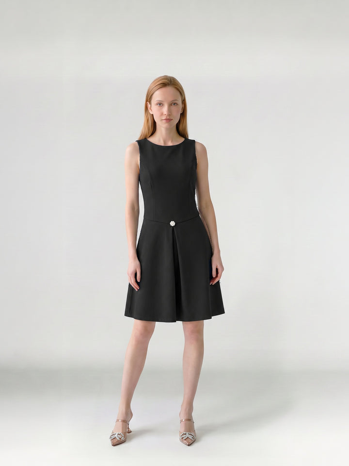 Vestido Mujer Josefina con Tabla Negro Ludovica