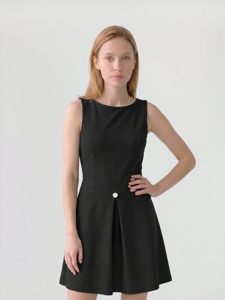 Vestido Mujer Josefina con Tabla Negro Ludovica