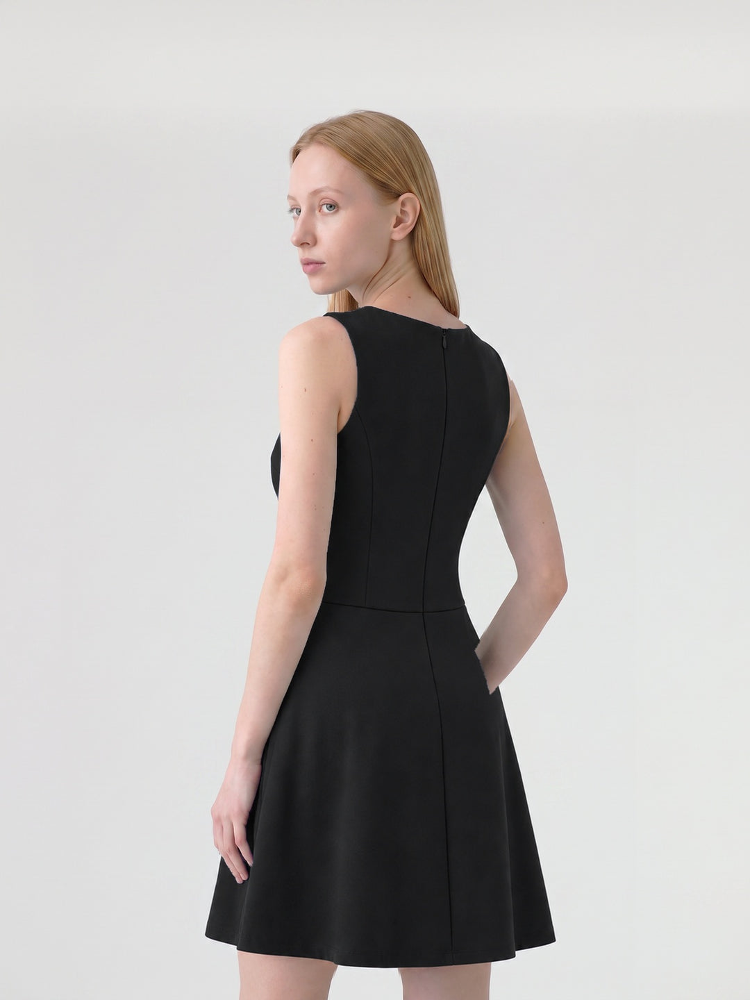 Vestido Mujer Josefina con Tabla Negro Ludovica