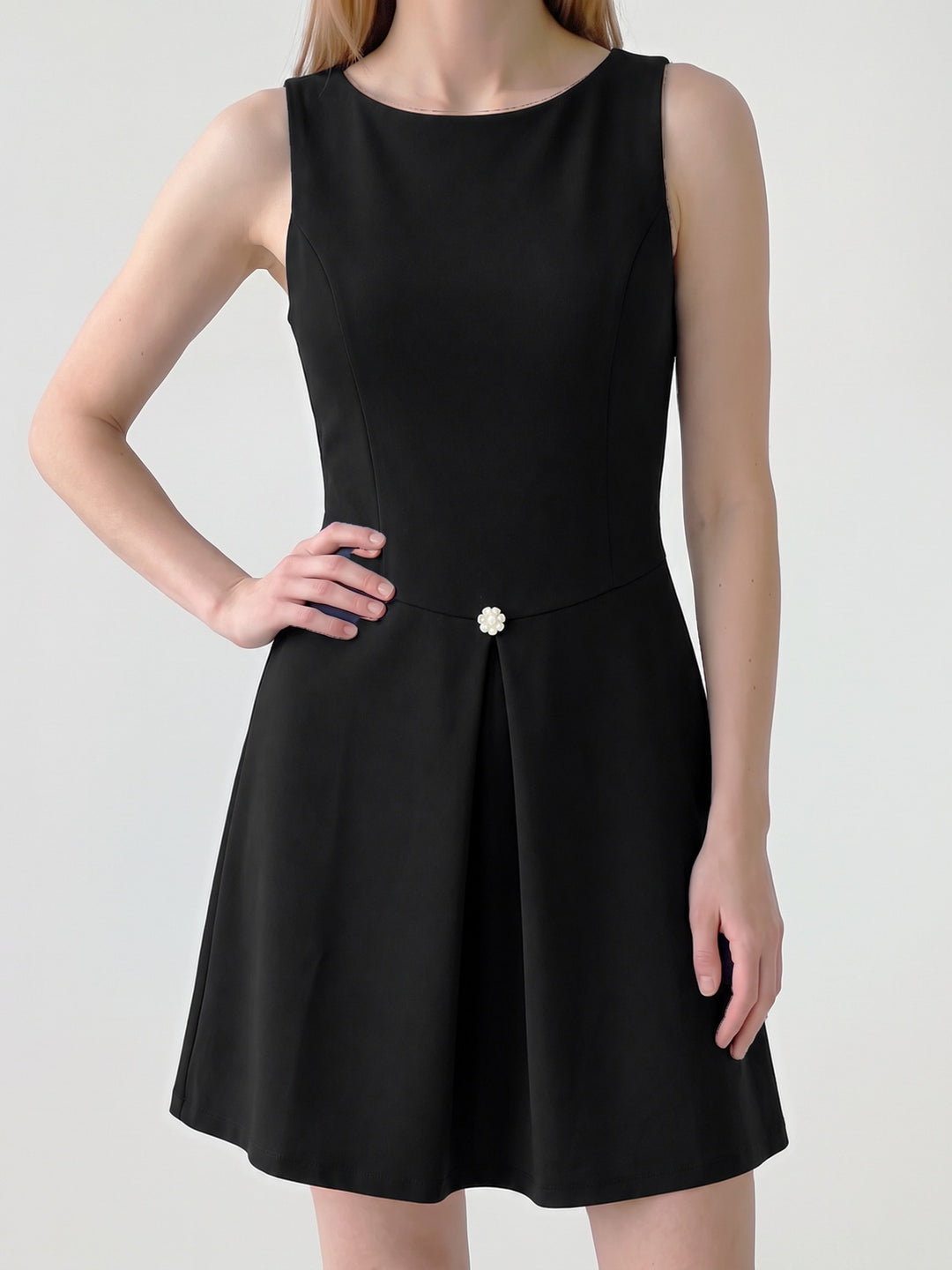 Vestido Mujer Josefina con Tabla Negro Ludovica