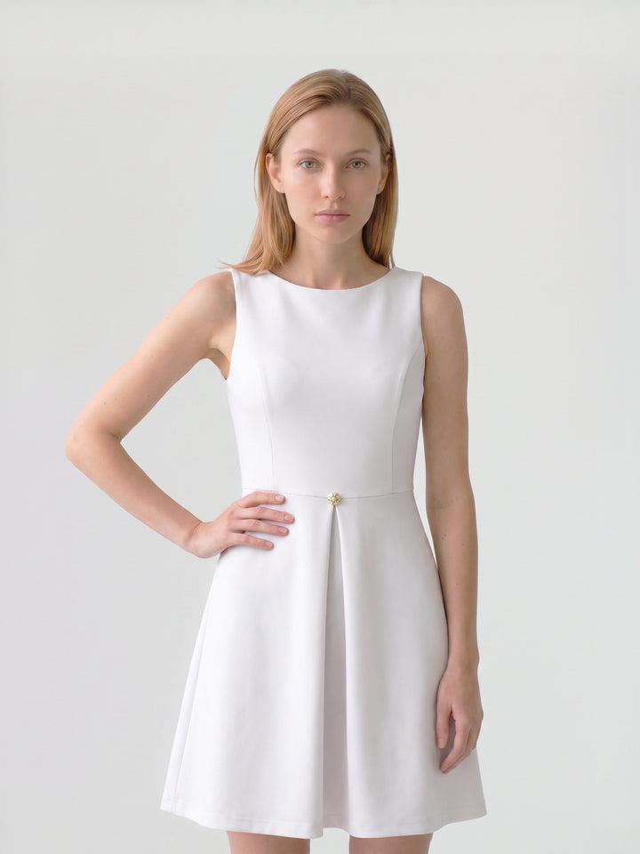 Vestido Mujer Josefina con Tabla Panna Ludovica