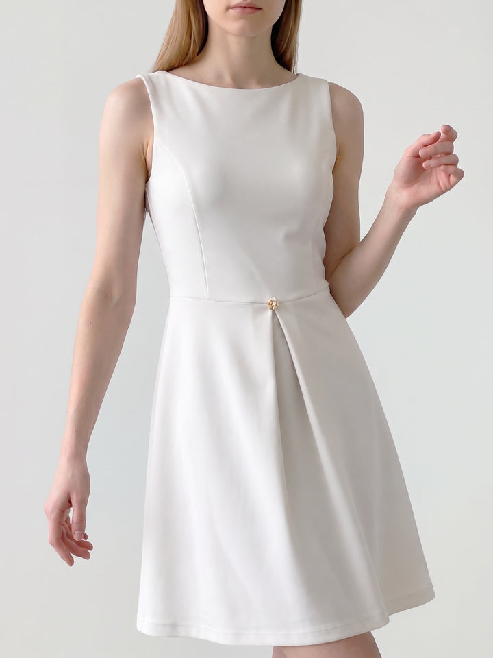 Vestido Mujer Josefina con Tabla Panna Ludovica