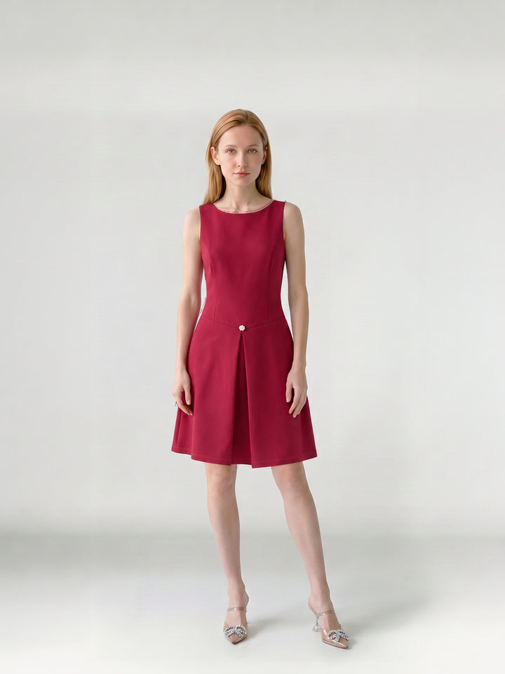 Vestido Mujer Josefina con Tabla Rojo Ludovica
